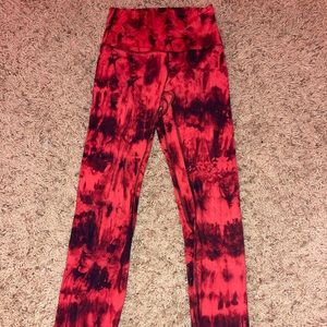 Red and black align lululemon leggings